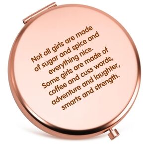 Rose Gold Funny Sarcastic Gift for Women Compact Mirrors